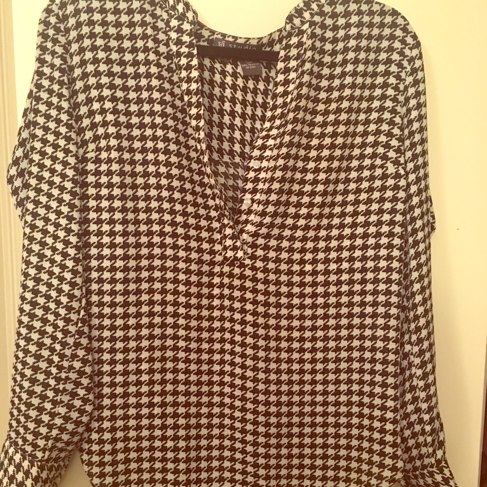 Houndstooth Blouse